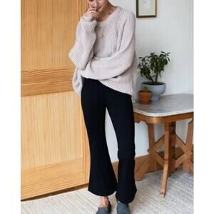 Emerson Fry Pull on Layering Cropped Flare Pant Black Small